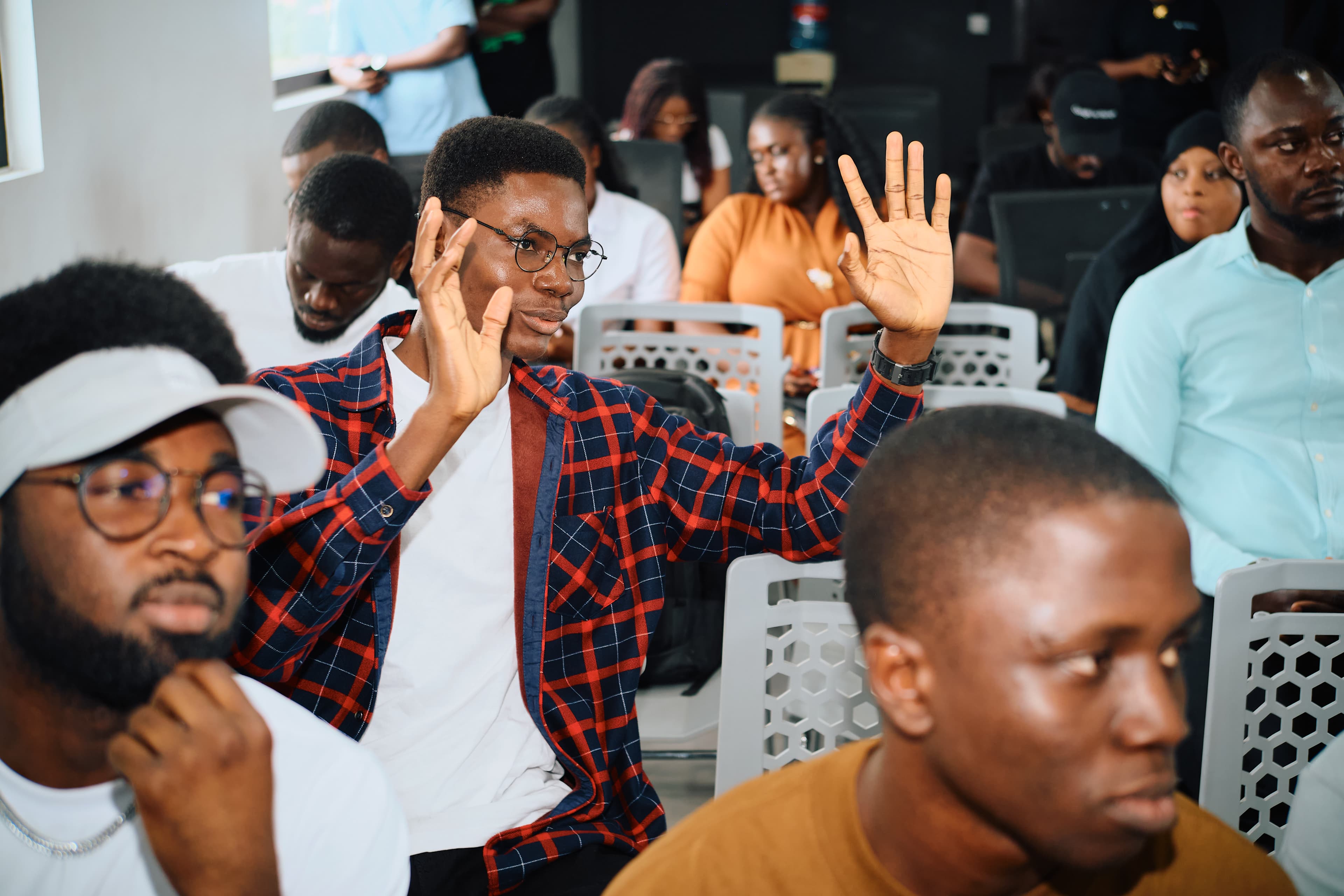 Cursor Meetup Ghana — attendees in session
